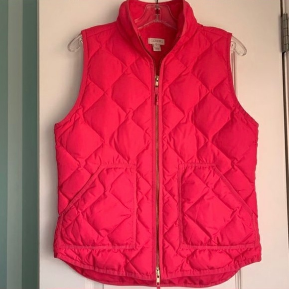 J. Crew Coral Down Puffer Vest - Picture 1 of 1